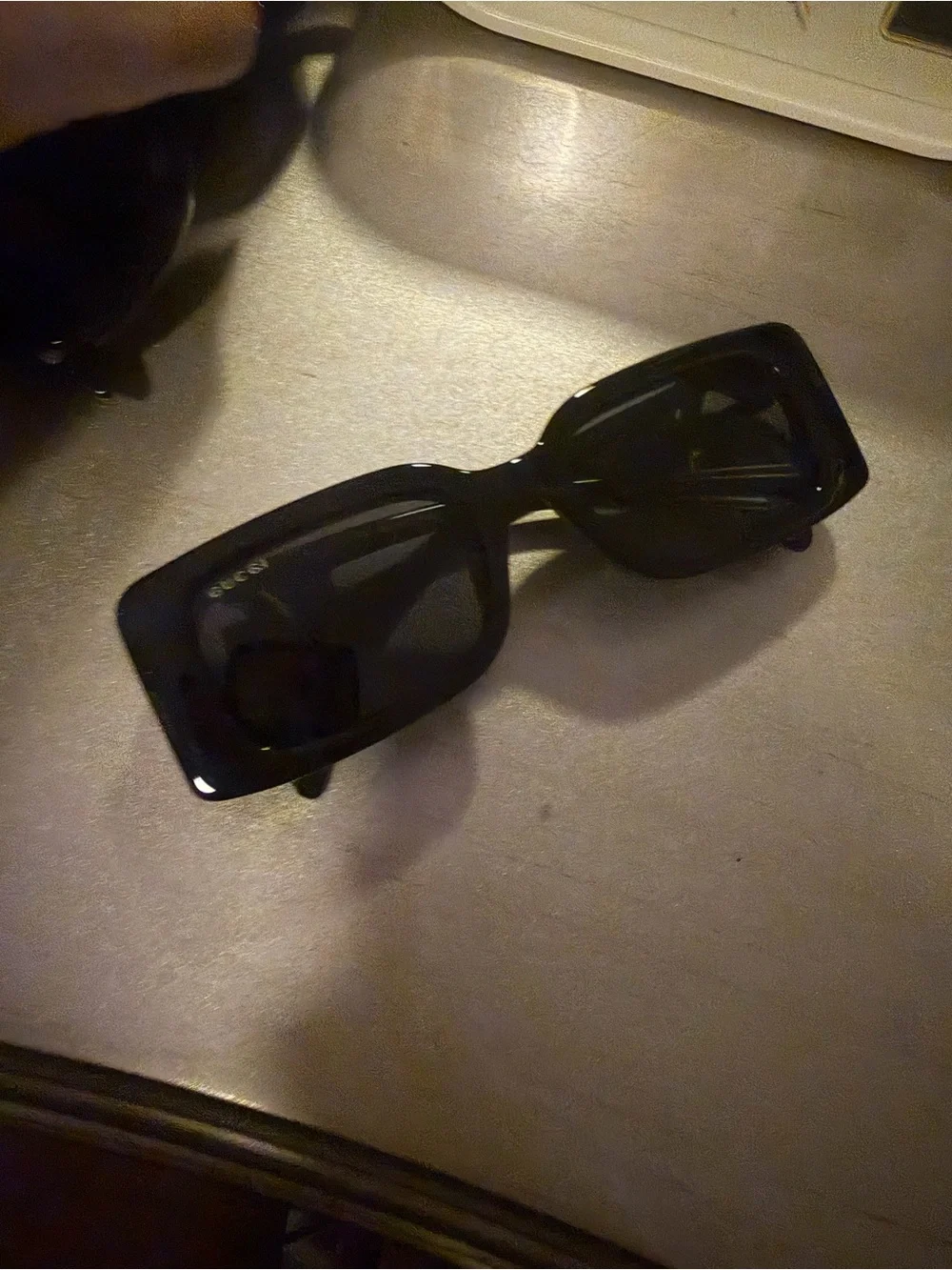Gucci Black 54mm Rectangular Sunglasses